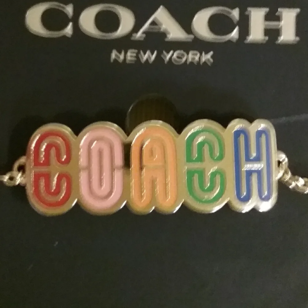 BRAND NEW COACH Rainbow Slider Bracelet